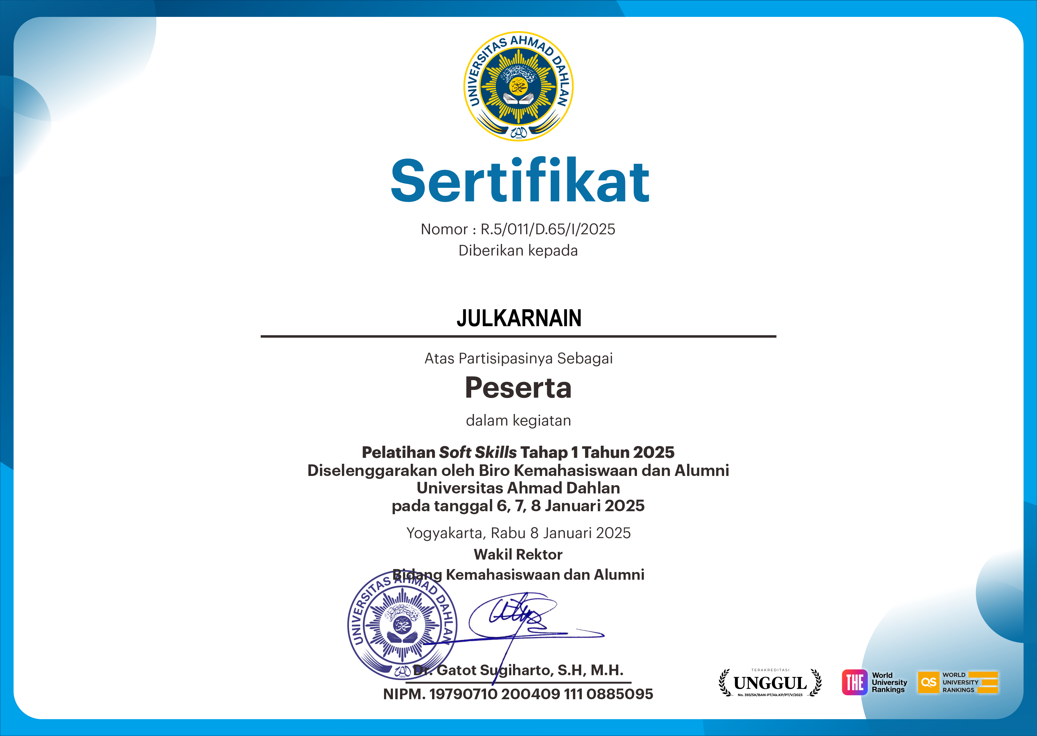 Sertifikat SoftSkill